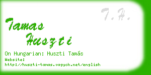 tamas huszti business card