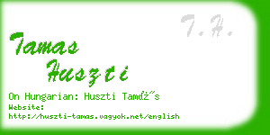 tamas huszti business card